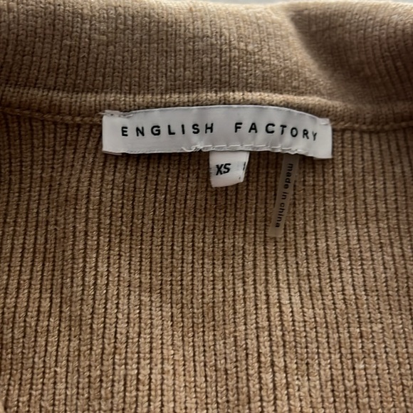 English factory knit wide pants and polo collar knit sweater - selling as a set - Picture 4 of 4